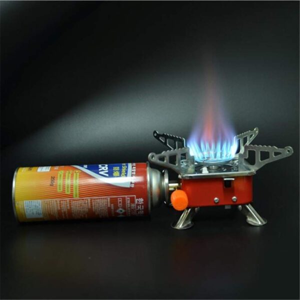 Portable Gas Stove Square-Shaped Gas Butane Burner Camping Stove Folding Furnace Stove travelling Stainless Steel Cooking Stove - Image 2