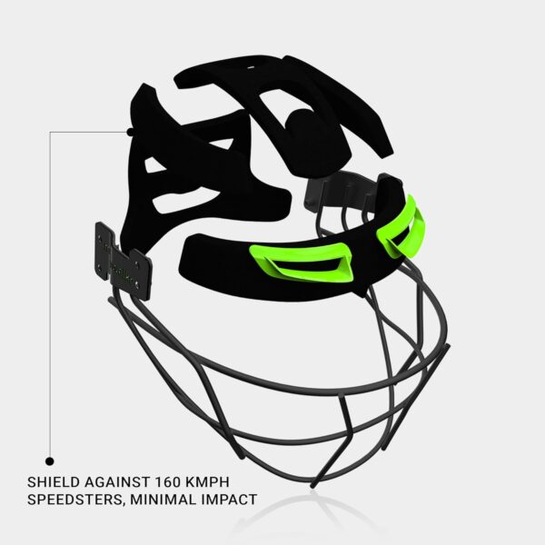 Cricket Helmet Head Guard for (62-65)CM Head Size Protective Gear Kids Helmet with 30 air vents & Endure Impacts up to 160 kmph Batting Helmet & Helmet for Cricket - Image 3