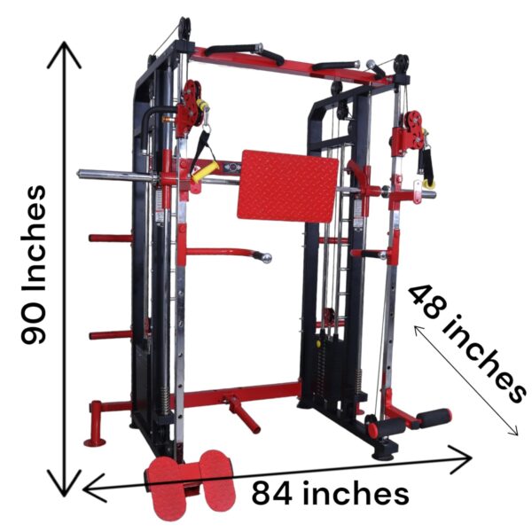 Multi Gym Functional Trainer with Smith Machine with Iron Weight Stack 80 kg Both Side - Image 5