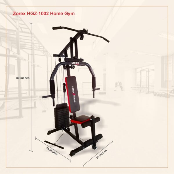 HGZ-1002 Multi Home Gym Multiple Muscle Workout Exercise Machine Chest Biceps Shoulder Back Triceps Legs for Men at Home, 60Kg Weight Stack