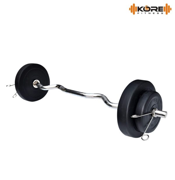 16 Kg Home Gym Set With One 3 Ft Curl And One Pair Dumbbell Rods With Gym Accessories - Image 2